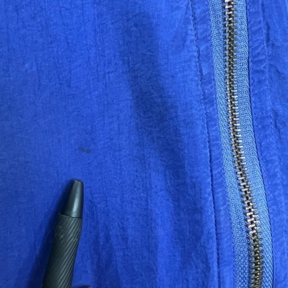 Vintage 100% Silk Royal Blue Bomber Jacket M - Picture 6 of 16